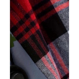 Fashionable And Casual Men's Plaid Cardigan Button Long Sleeve Lapel Jacket, Comfortable And Versatile, Suitable For Dates, Suitable For Autumn And Winter