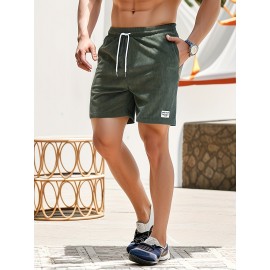 Men's Corduroy Waist Drawstring Comfy Shorts For Summer