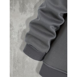 Color Block Cool Hoodies For Men, Men's Casual Graphic Design Hooded Sweatshirt Streetwear For Winter Fall, As Gifts