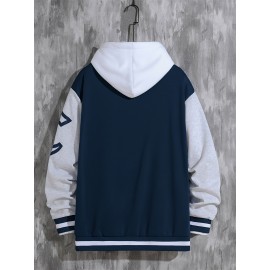 Spring And Autumn Street Men's Fashion Trend Loose Casual Baseball Uniform Jacket, Suitable For Outdoor And Dating