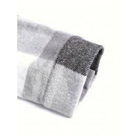 Men's Retro Plaid Hooded Shirt Jacket